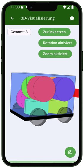 3D-Ladevisualisierung in VolumTransport