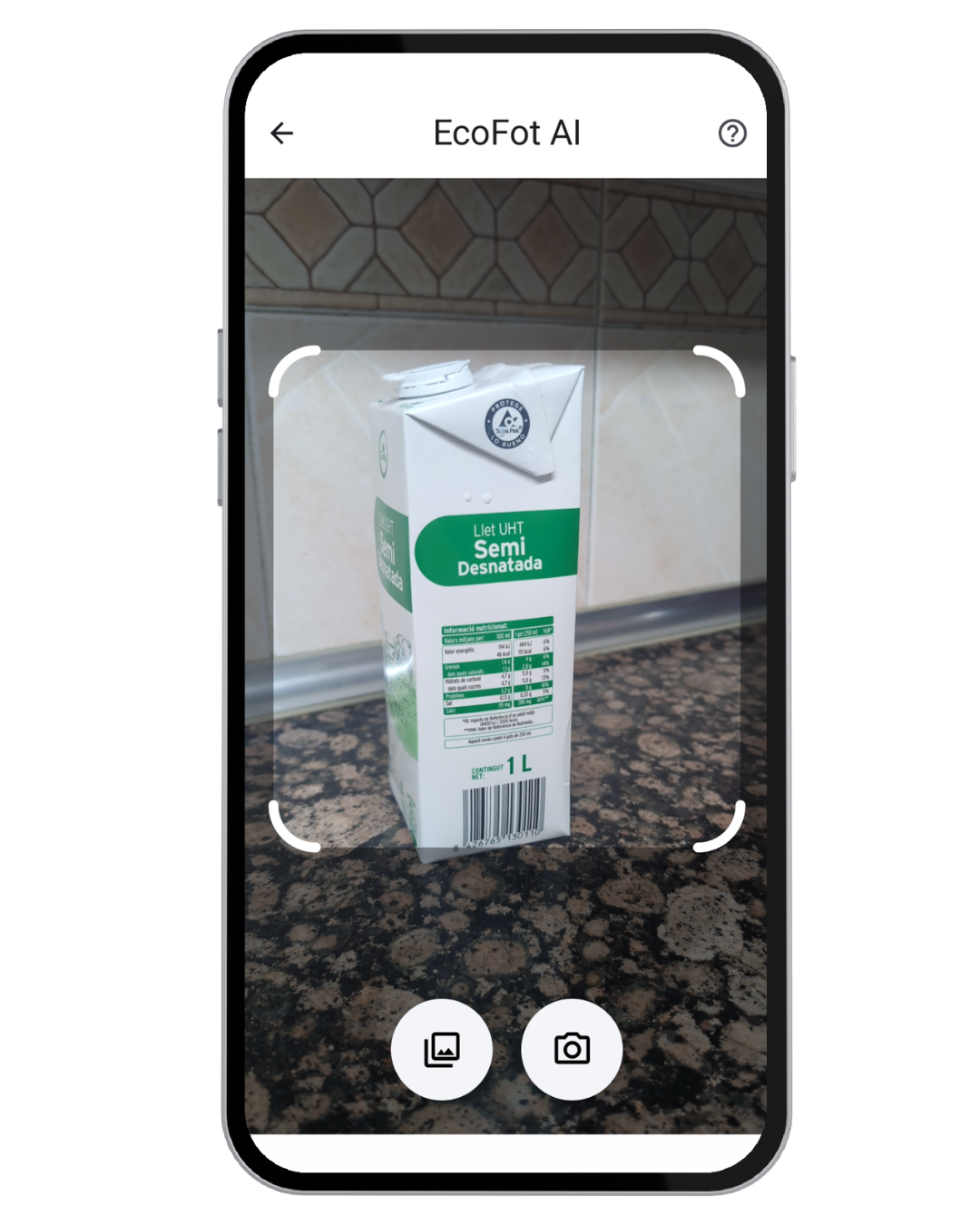 EcoFot AI analyse un déchet avec l’appareil photo