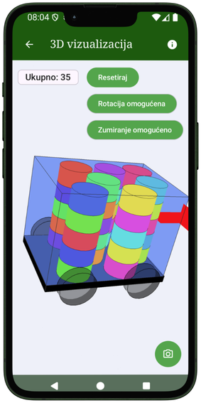 3D vizualizacija tereta u VolumTransportu