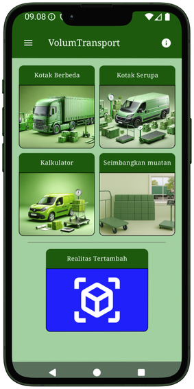 Layar utama VolumTransport