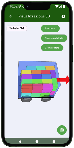 Visualizzazione del carico in 3D in VolumTransport