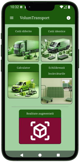 Ecranul principal VolumTransport