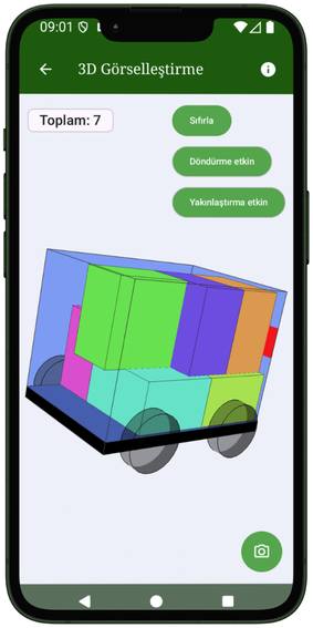 VolumTransport’ta 3D yük görselleştirme