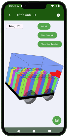 Hiển thị tải 3D trong VolumTransport